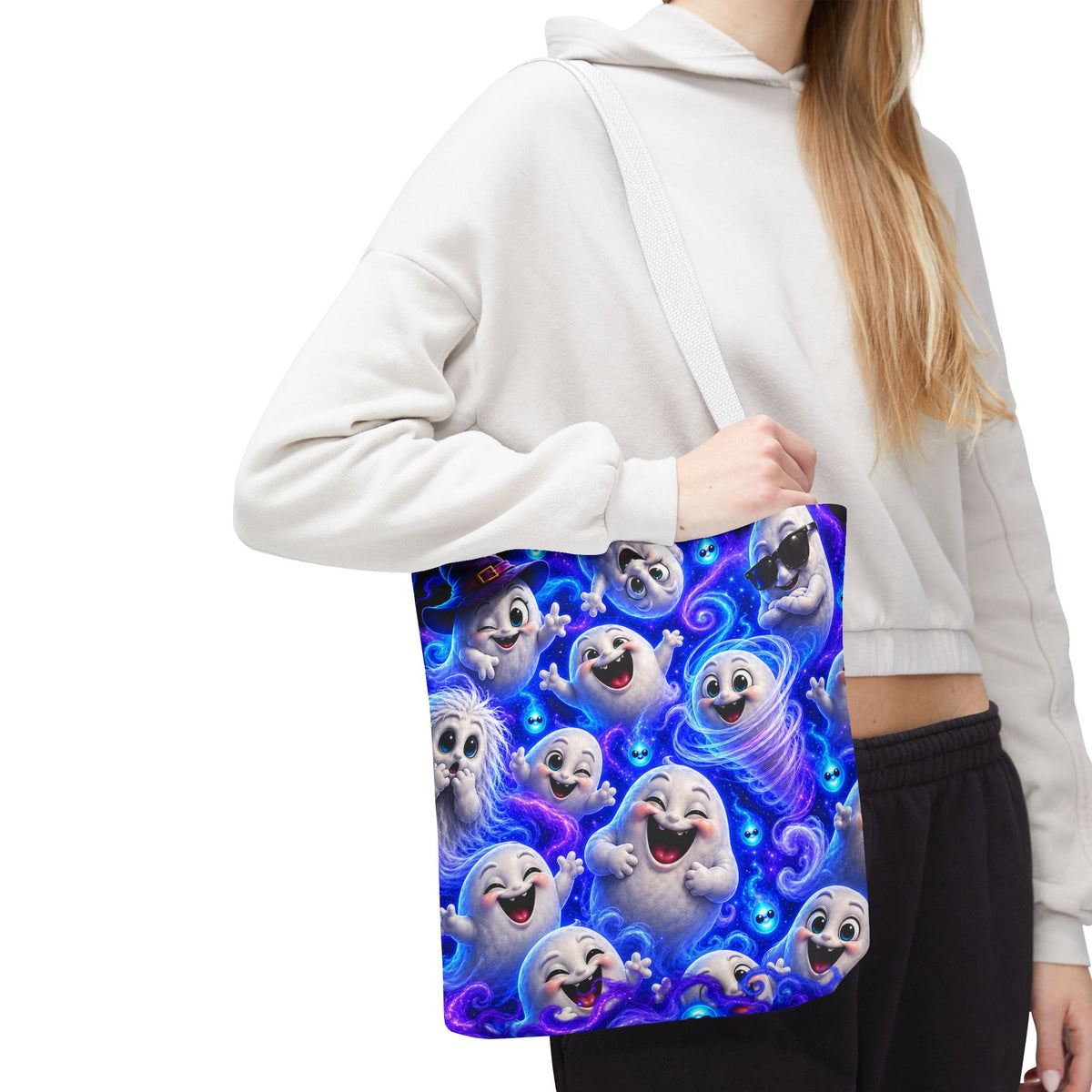 Ghost Friends Tote Bag — Cute Halloween Spirits All-Over Print