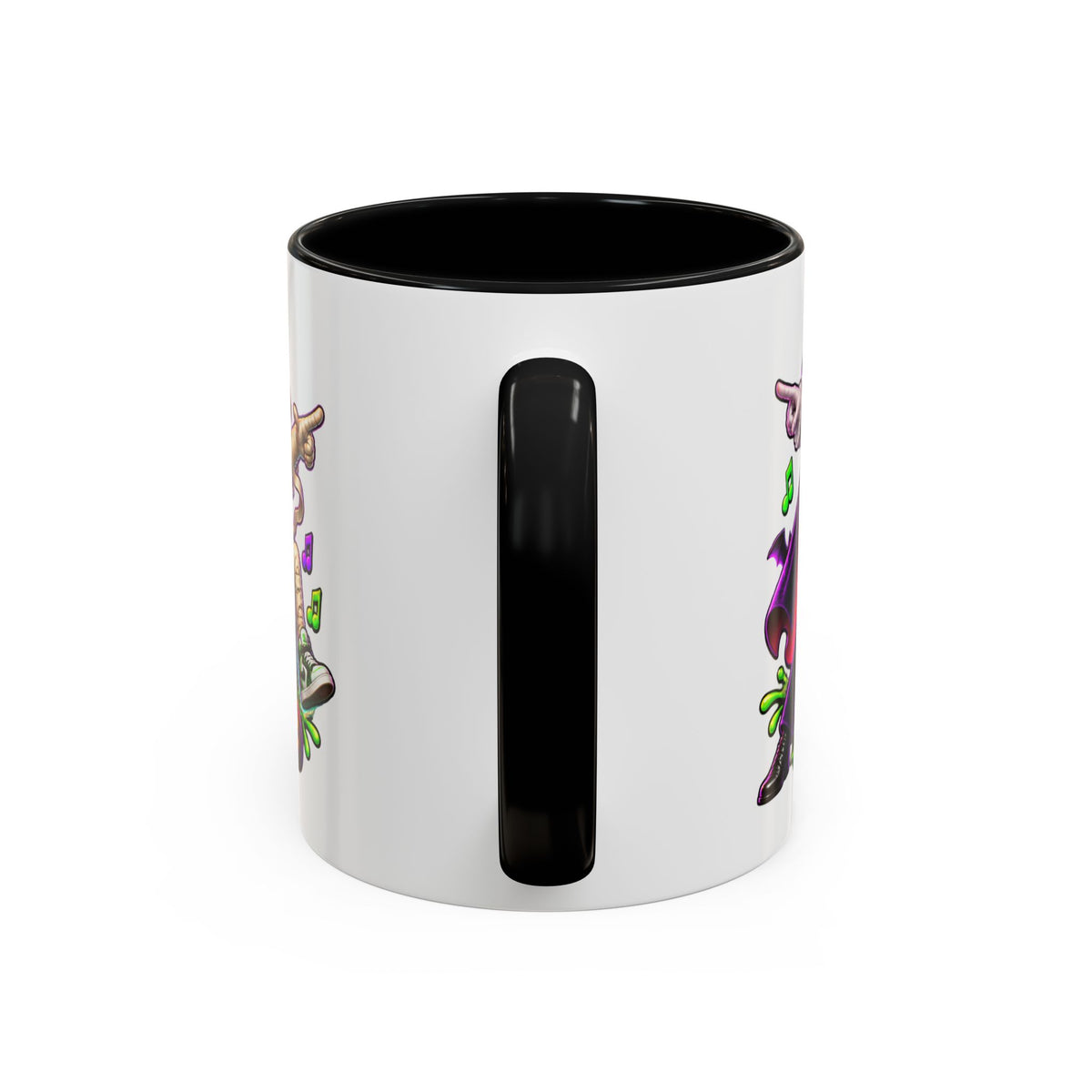 Fright Night Fever Dancing Monsters Halloween White Mug