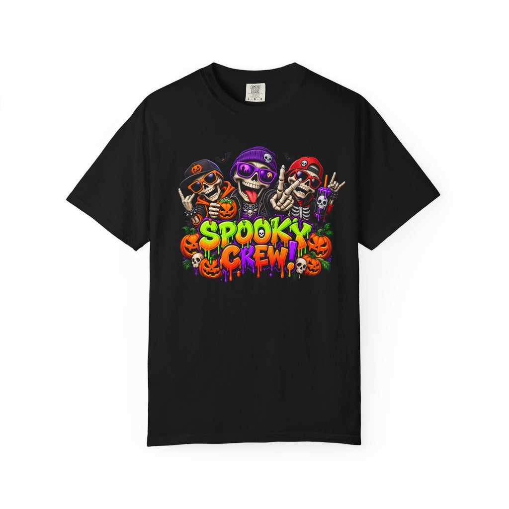Spooky Crew Halloween T-Shirt – Funny Skeleton Graphic Tee