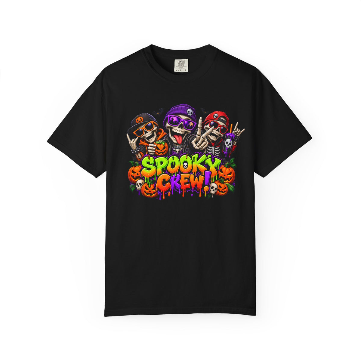 Spooky Crew Halloween T-Shirt – Funny Skeleton Graphic Tee