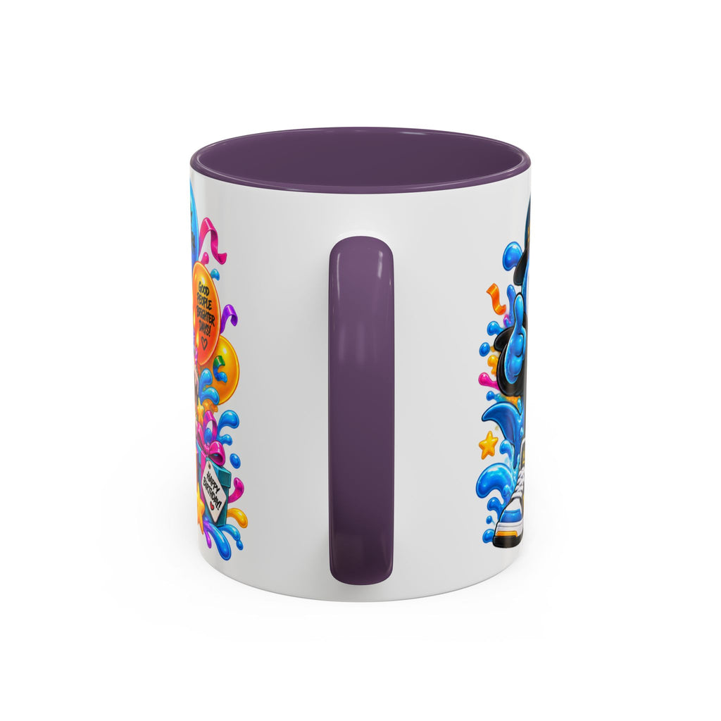 BIRTHDAY? LET’S MAKE WAVES! White Ceramic Mug – Funny Shark Birthday Coffee Cup – Original FestoraShop Design
