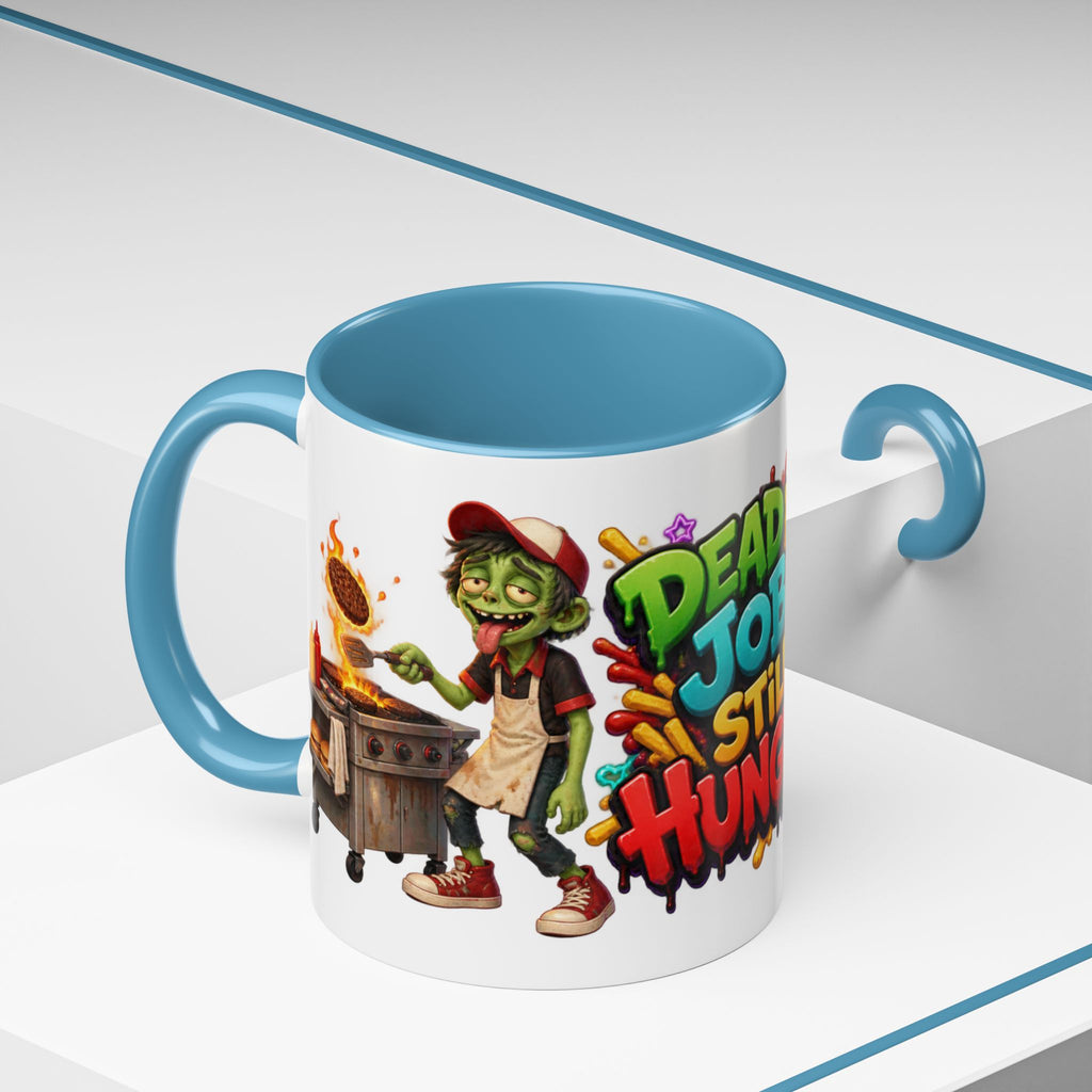 Dead End Job Still Hungry Funny Zombie Halloween White Mug