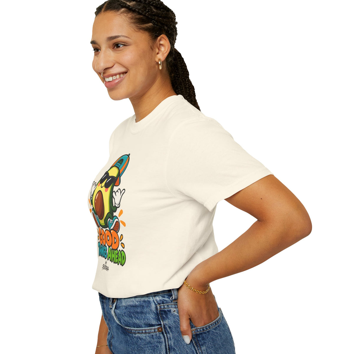 Good Things Ahead Avocado Graphic T-Shirt | Festora Everyday