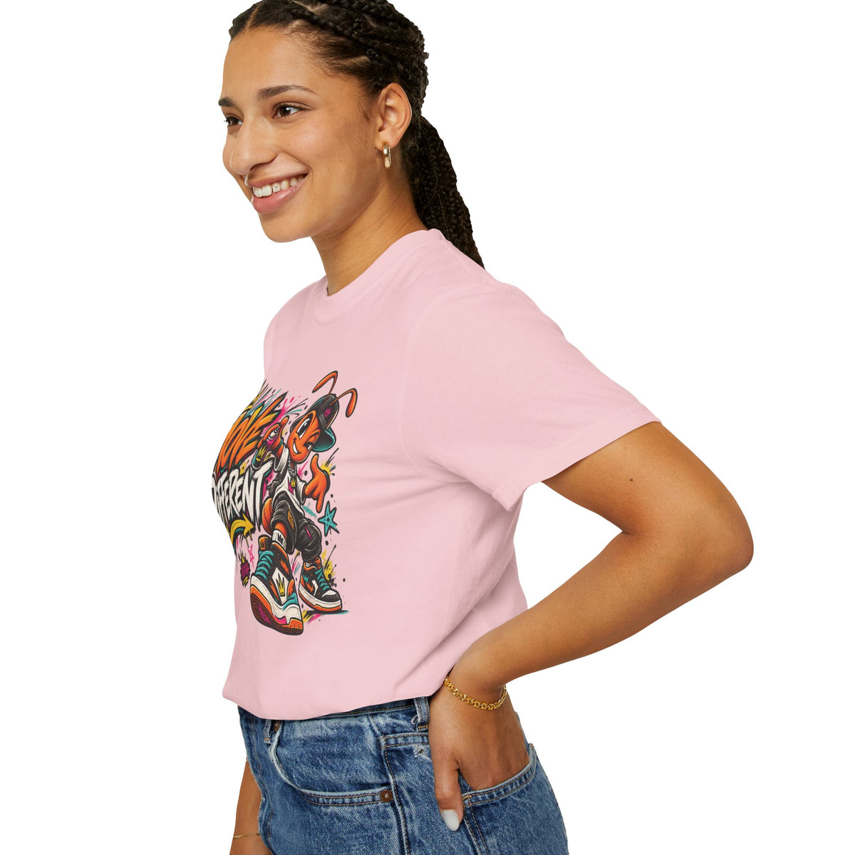 Move Different Graphic T-Shirt — Streetwear Skate Ant Mascot Design