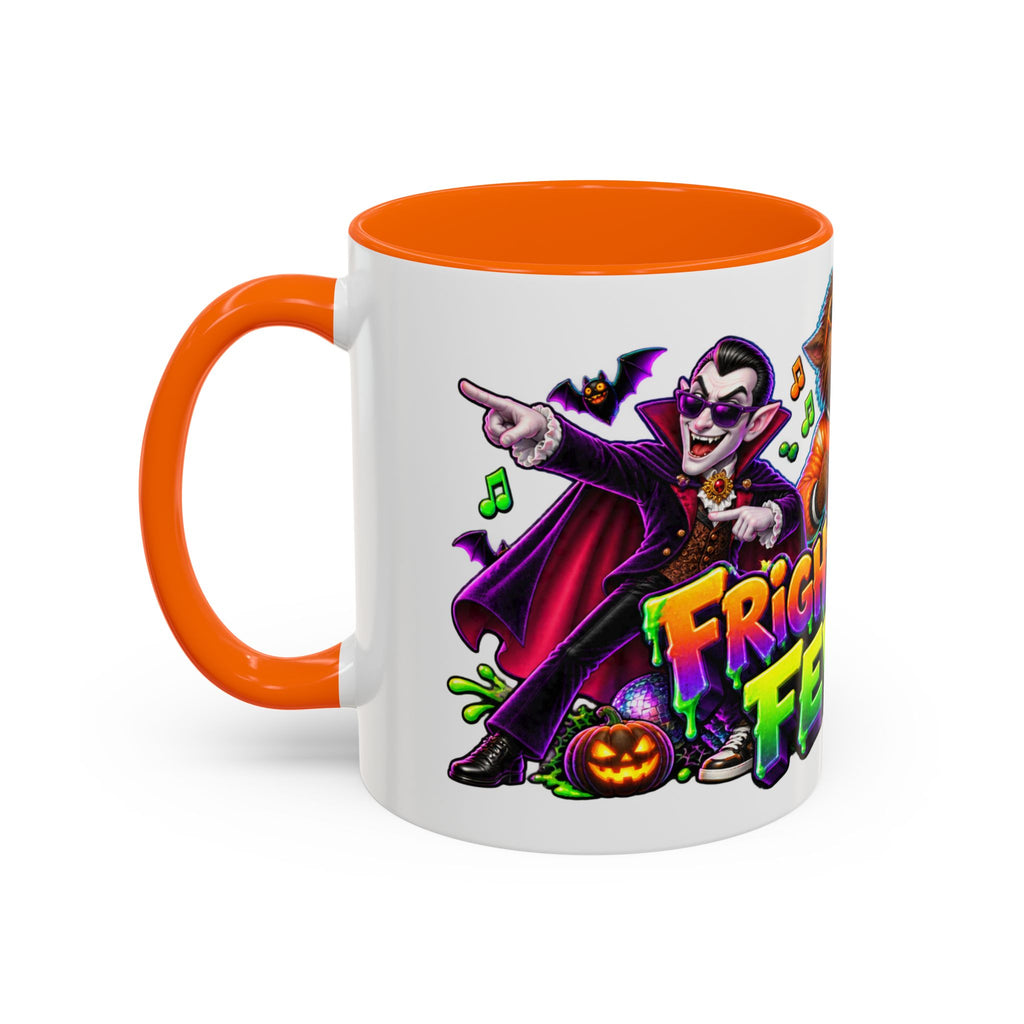 Fright Night Fever Dancing Monsters Halloween White Mug