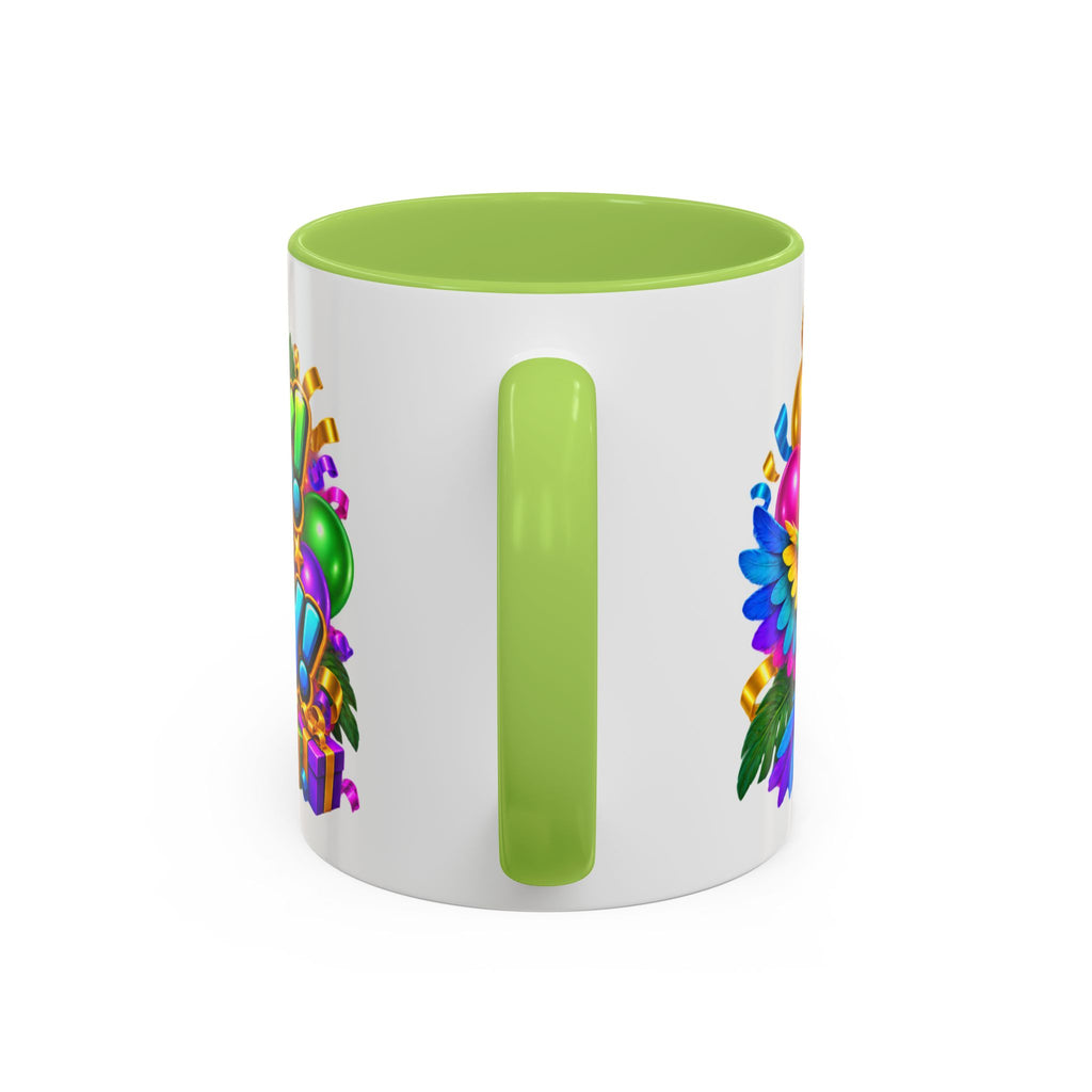 Squawk! It’s Your Birthday White Mug – Cute Parrot Birthday Cup, Colorful Tropical Party Gift