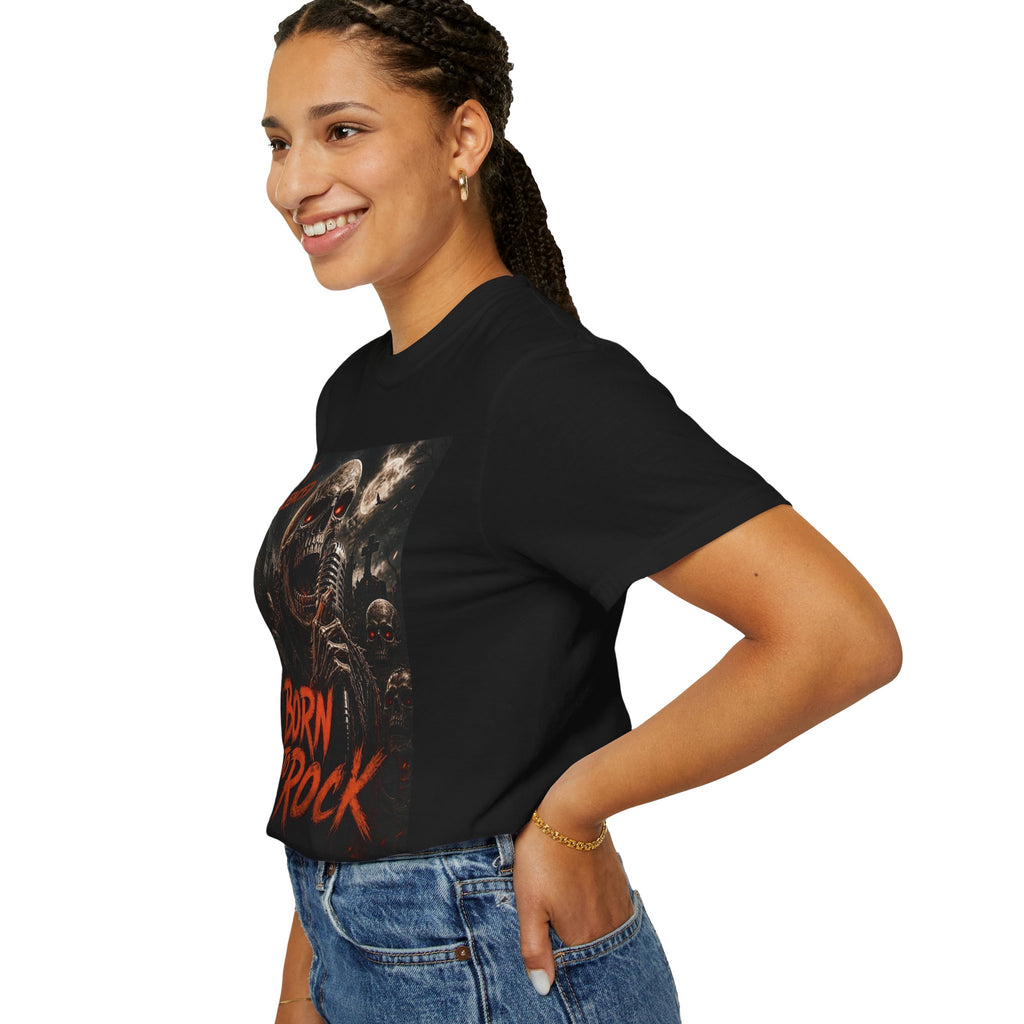 Born to Rock Skull T-Shirt — 'I Can't Be Silenced' Heavy Metal Tee
