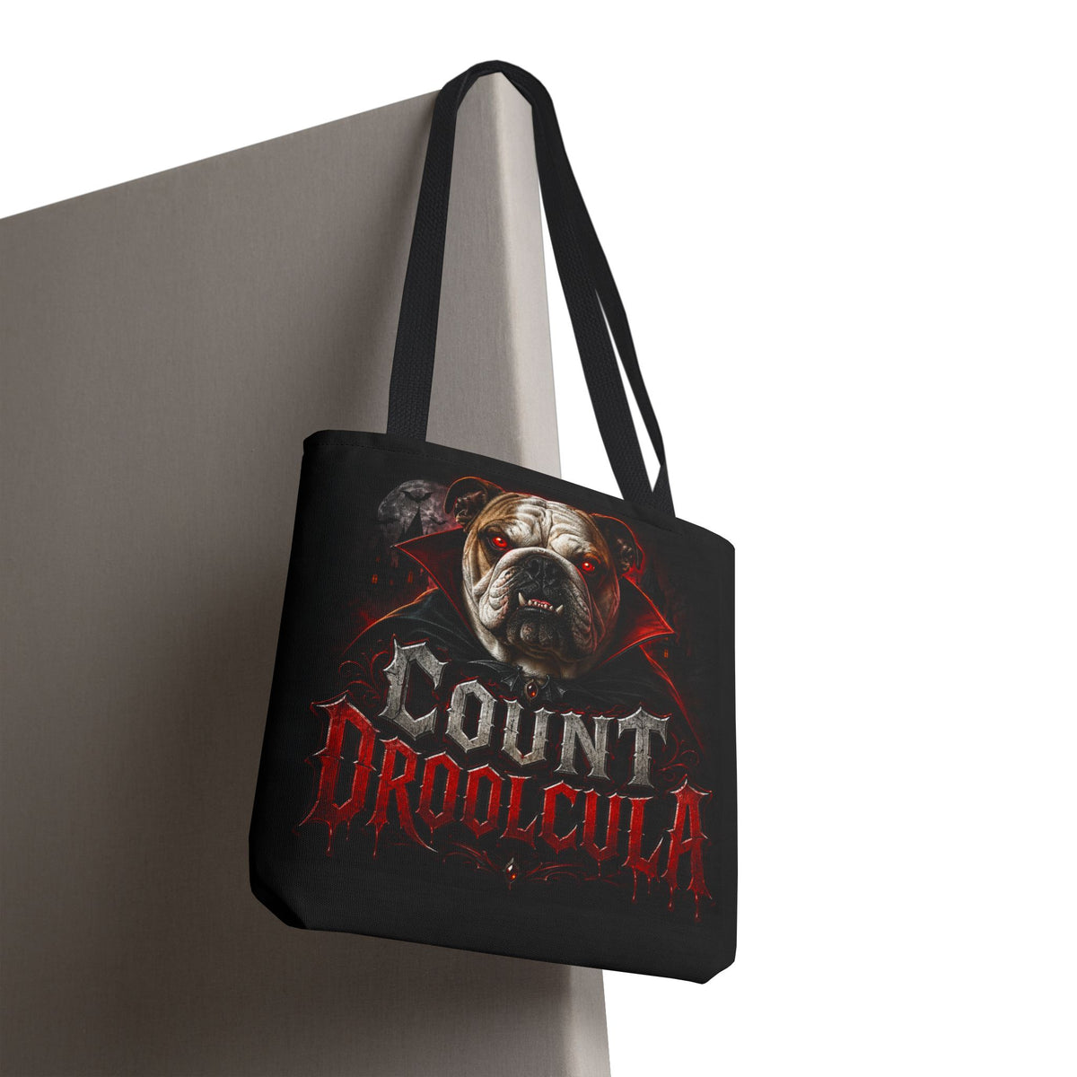 Count Droolcula Tote Bag — Halloween Bulldog Vampire Tote