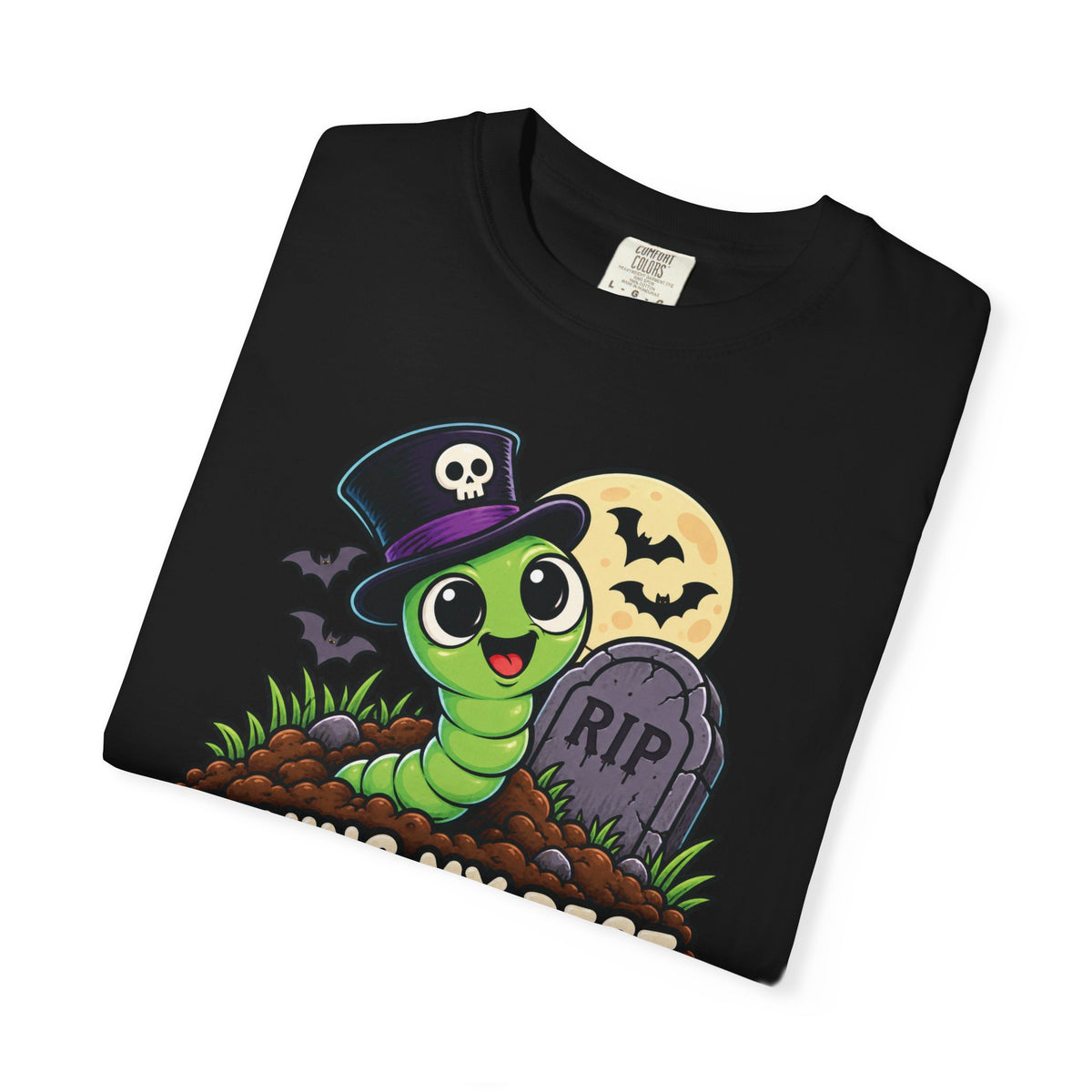 Living My Best Afterlife – Cute Halloween Graveyard Worm T-Shirt