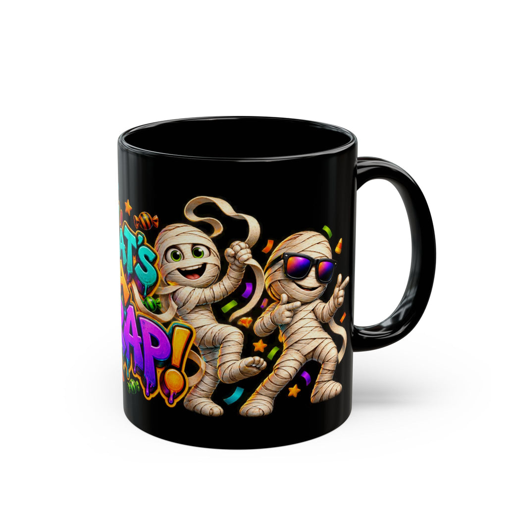 That’s a Wrap Funny Halloween Mummy Party Black Mug