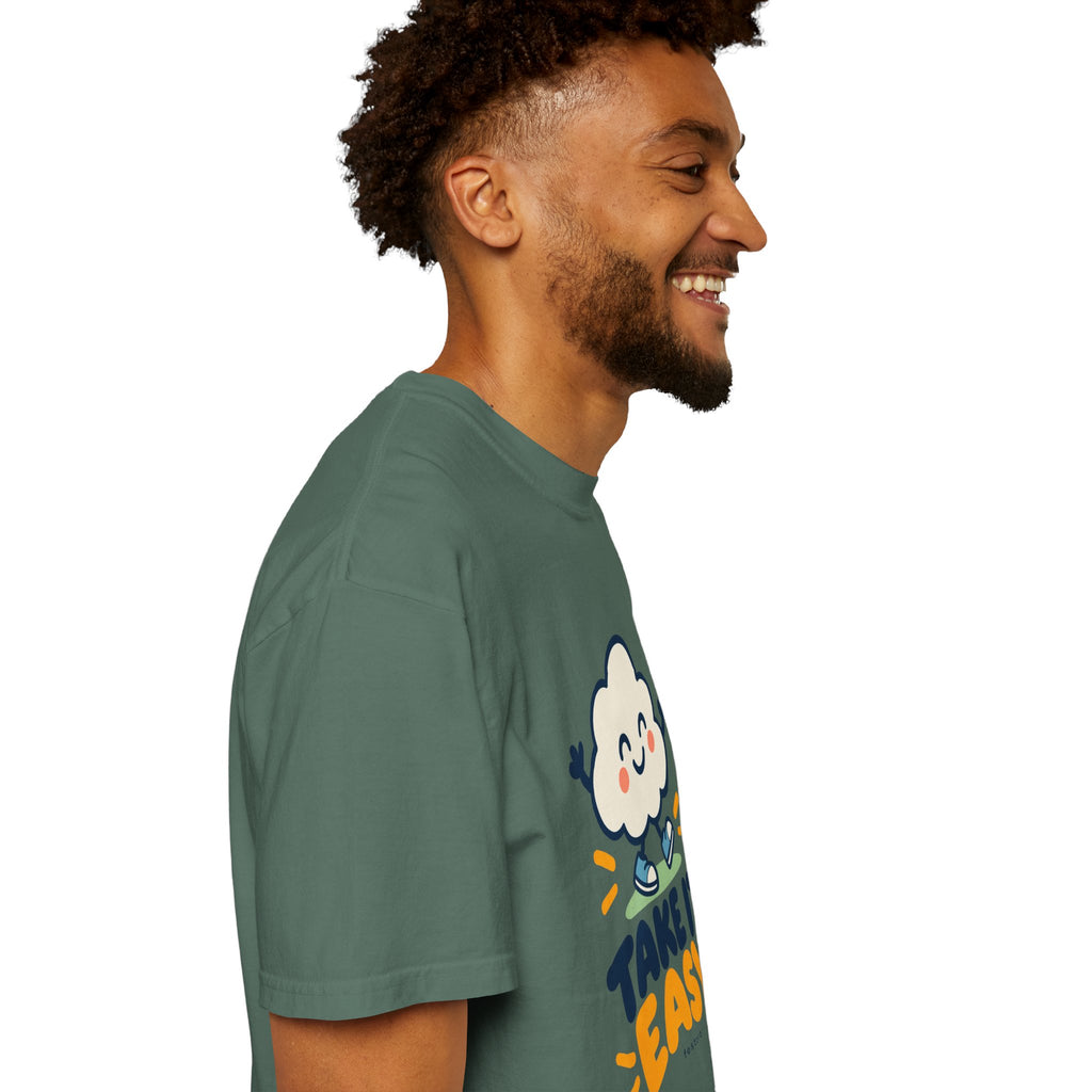 Take It Easy – Happy Cloud Graphic T-Shirt | Festora Everyday