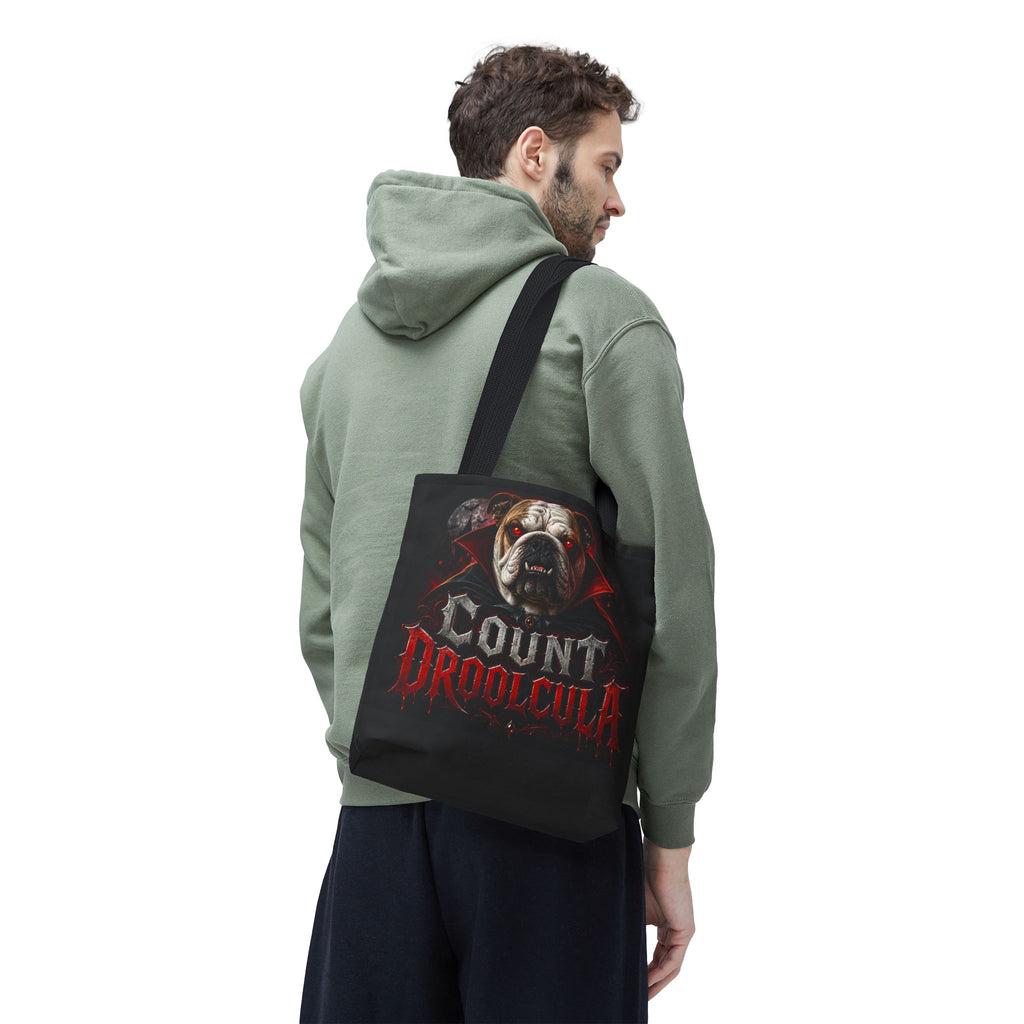 Count Droolcula Tote Bag — Halloween Bulldog Vampire Tote