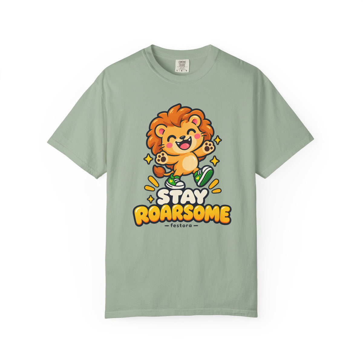 Stay Roarsome – Cute Happy Lion Graphic T-Shirt