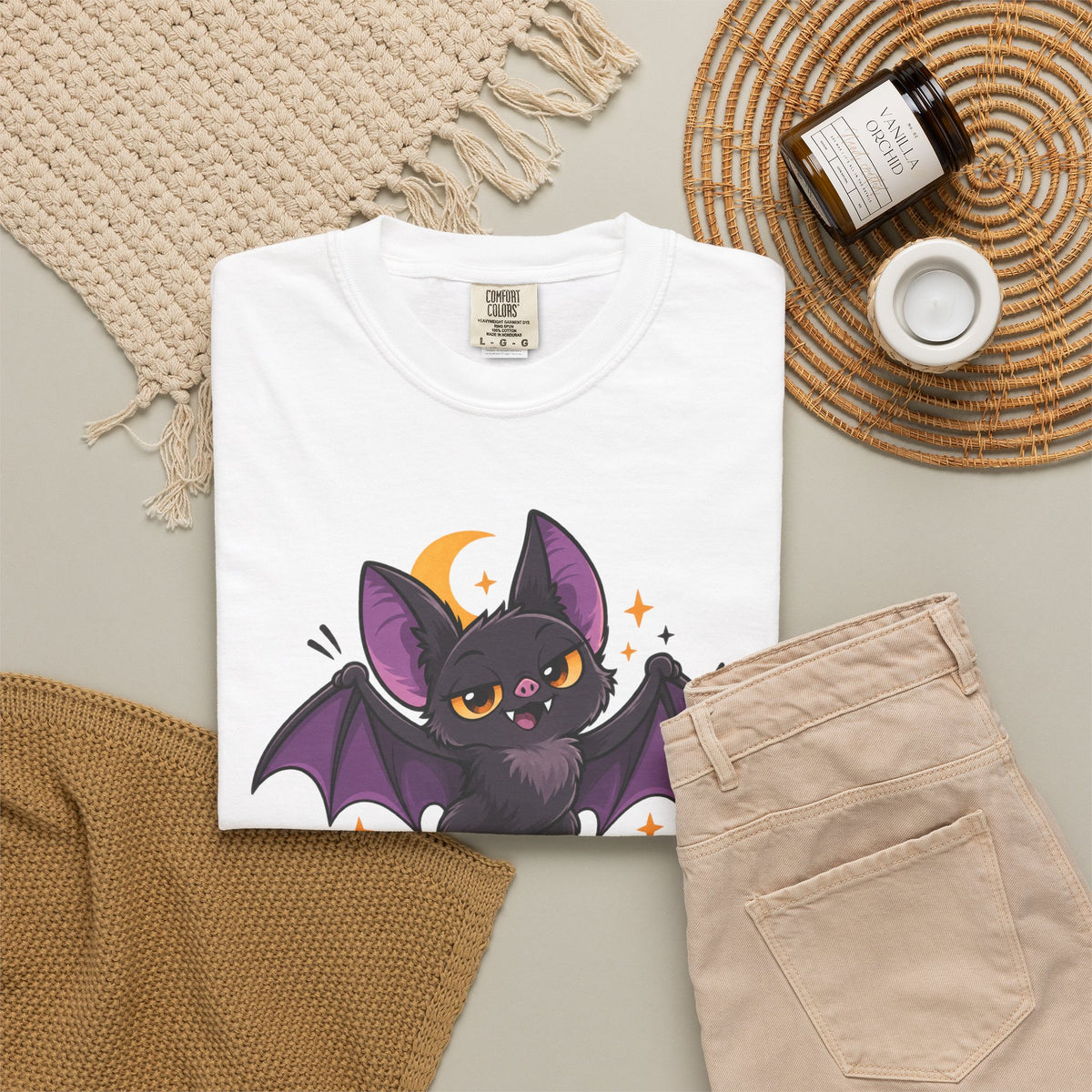 Born for the Night Shift – Cute Halloween Bat T-Shirt