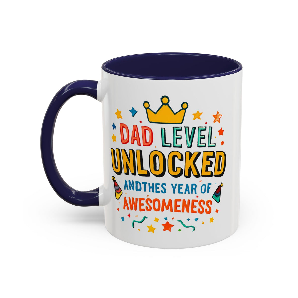 Dad Level Unlocked Coffee Mug – Funny Father’s Day 11/15oz Accent Mug