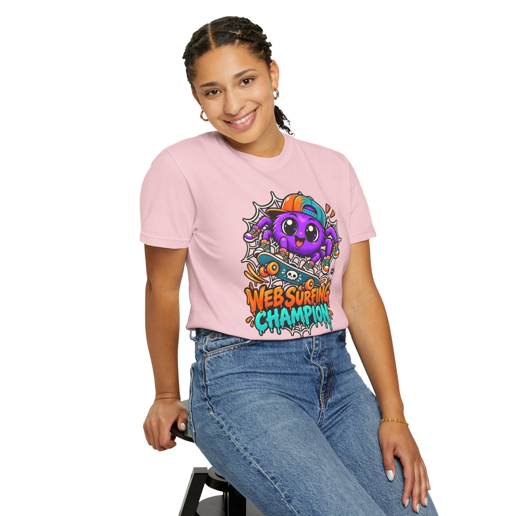 Web Surfing Champion – Cute Halloween Spider T-Shirt