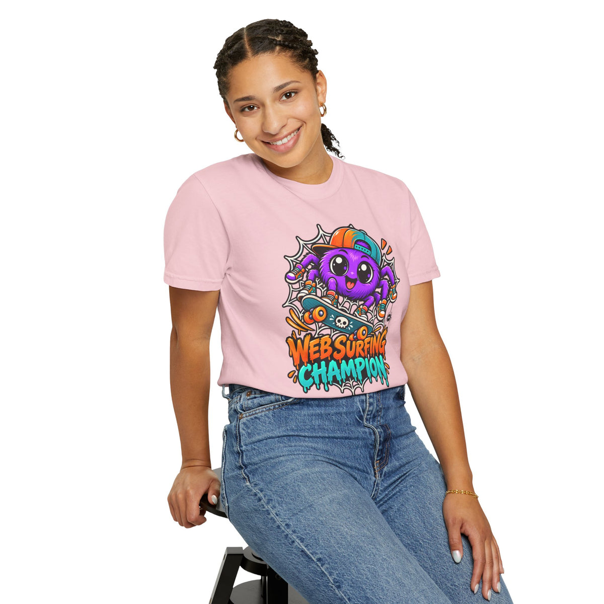 Web Surfing Champion – Cute Halloween Spider T-Shirt