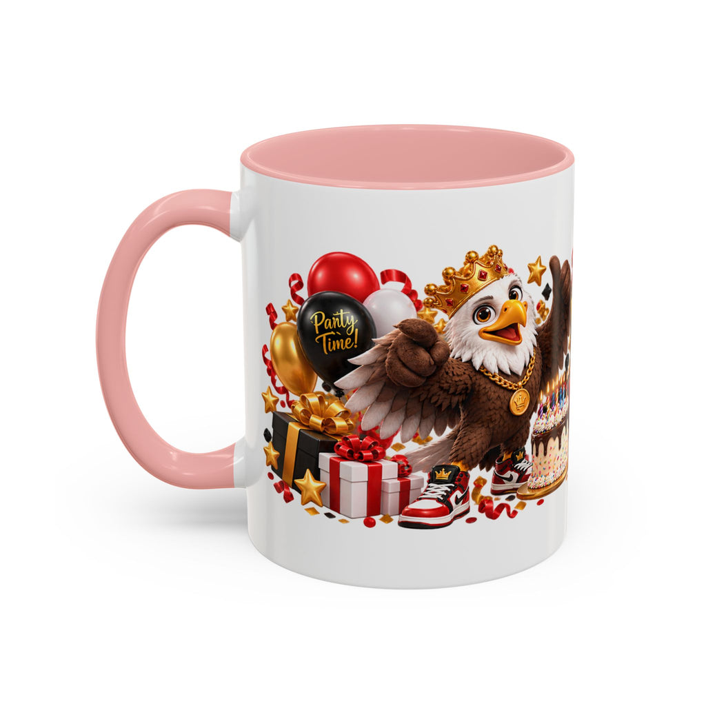Happy Birthday Eagle Mug – Colorful 3D Birthday Gift – White Coffee Mug
