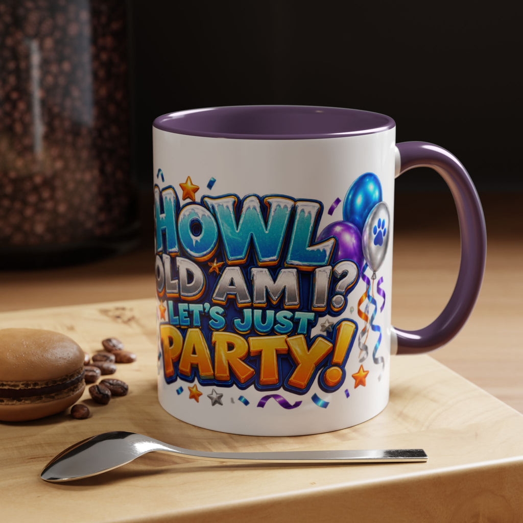 Howl Old Am I Siberian Husky Birthday White Mug