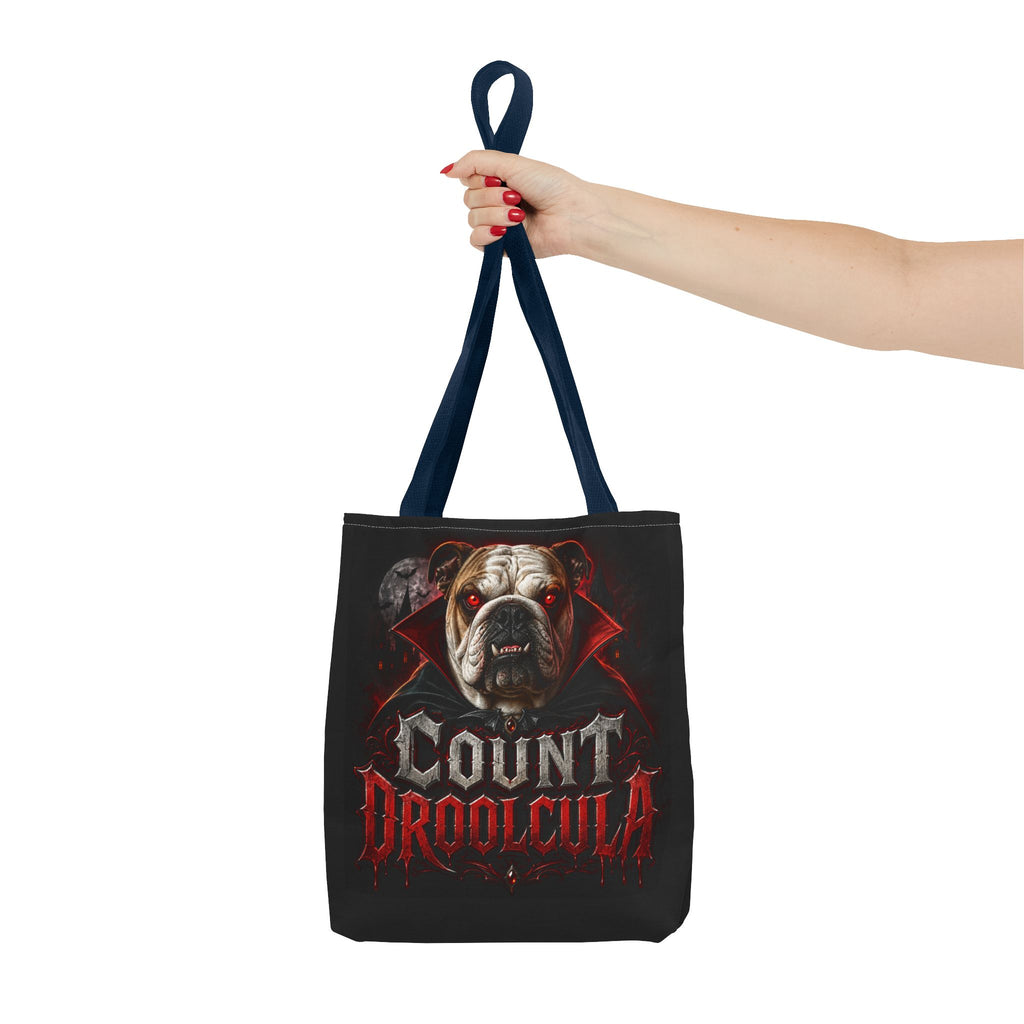 Count Droolcula Tote Bag — Halloween Bulldog Vampire Tote
