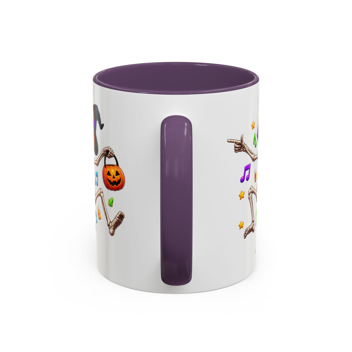 No Body Parties Harder Halloween Skeleton Party White Mug