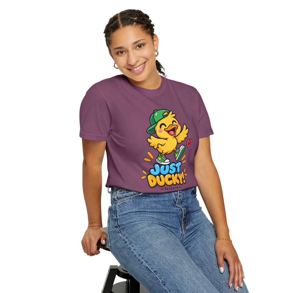 Just Ducky! – Cute Happy Duck Graphic T-Shirt