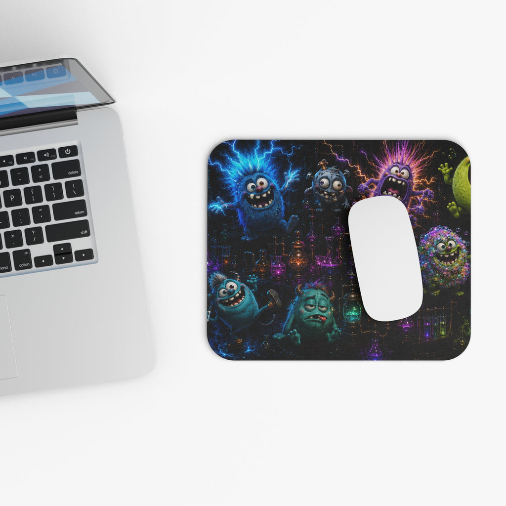 Electric Monsters Mouse Pad — Colorful Neon Creature Design