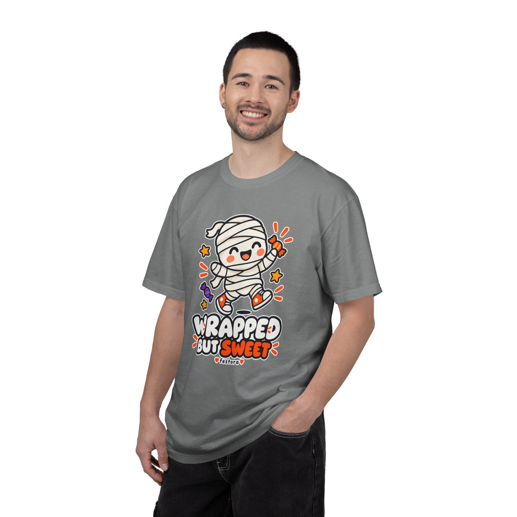 Wrapped but Sweet Halloween T-Shirt | Cute Mummy Graphic Tee