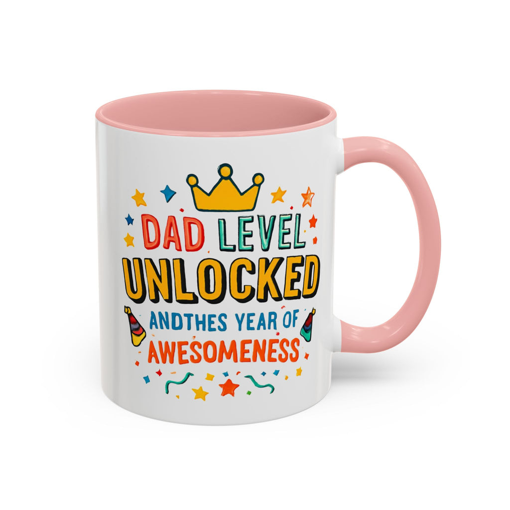 Dad Level Unlocked Coffee Mug – Funny Father’s Day 11/15oz Accent Mug