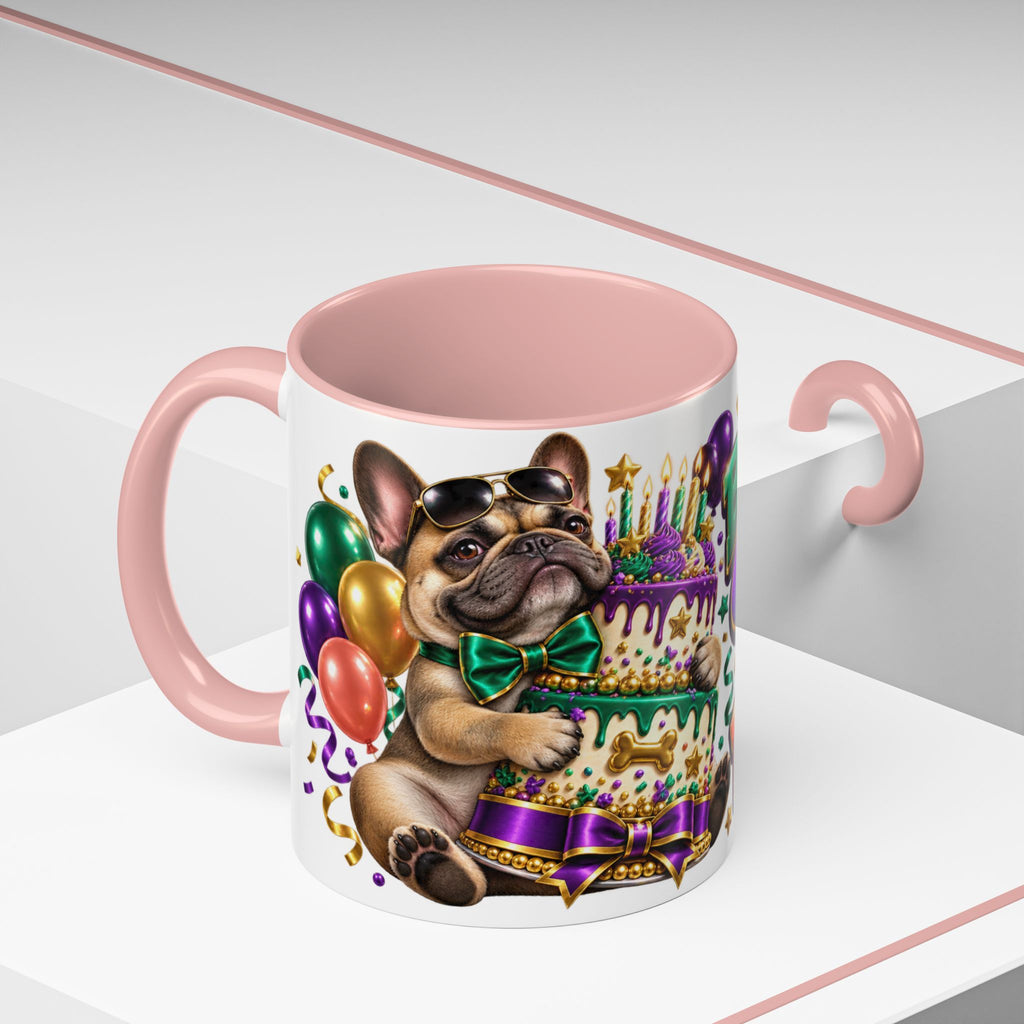 Built for Cake Born to Party French Bulldog White Mug