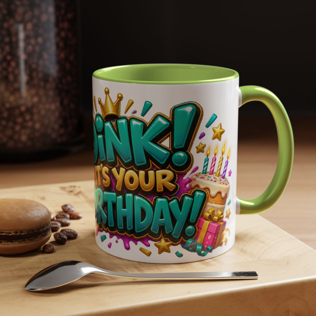 Oink! It’s Your Birthday White Mug – Cute Pig Birthday Cup, Colorful Funny Party Gift