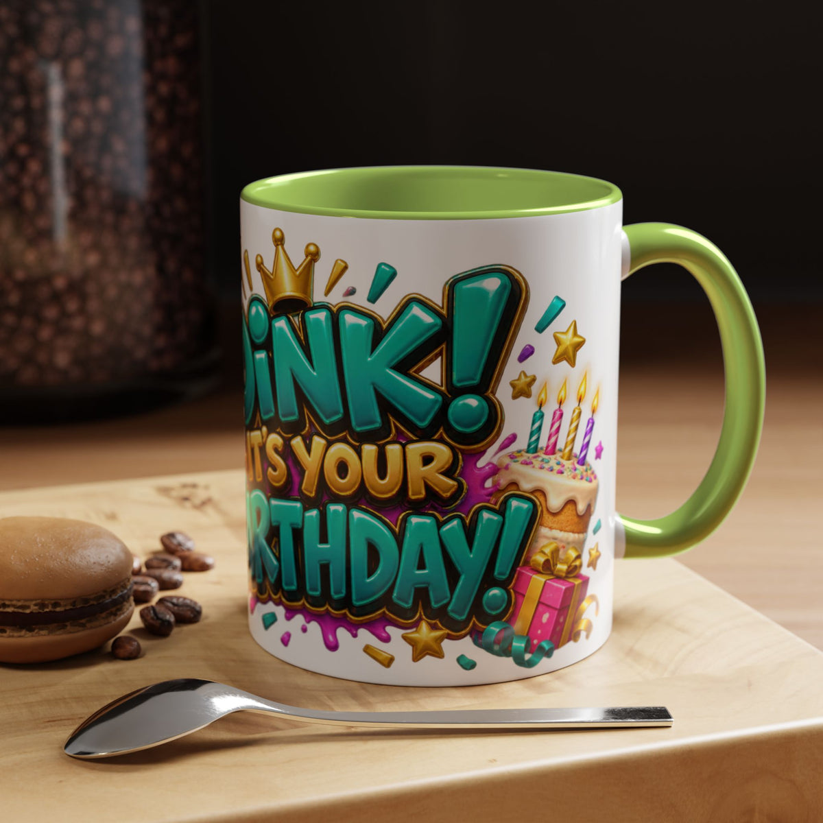Oink! It’s Your Birthday White Mug – Cute Pig Birthday Cup, Colorful Funny Party Gift