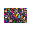 Cats Stay Pawsitive Desk Mat — Colorful Cute Cat Keyboard Pad