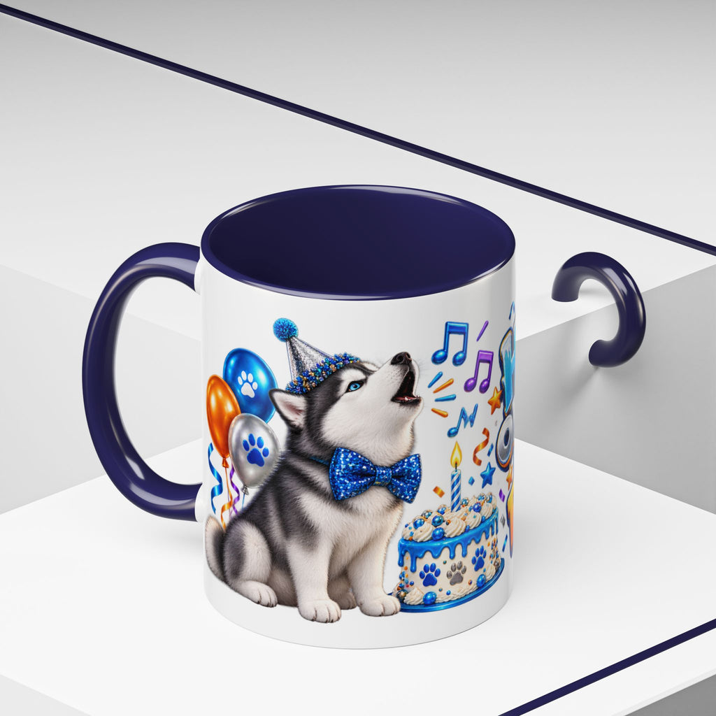 Howl Old Am I Siberian Husky Birthday White Mug