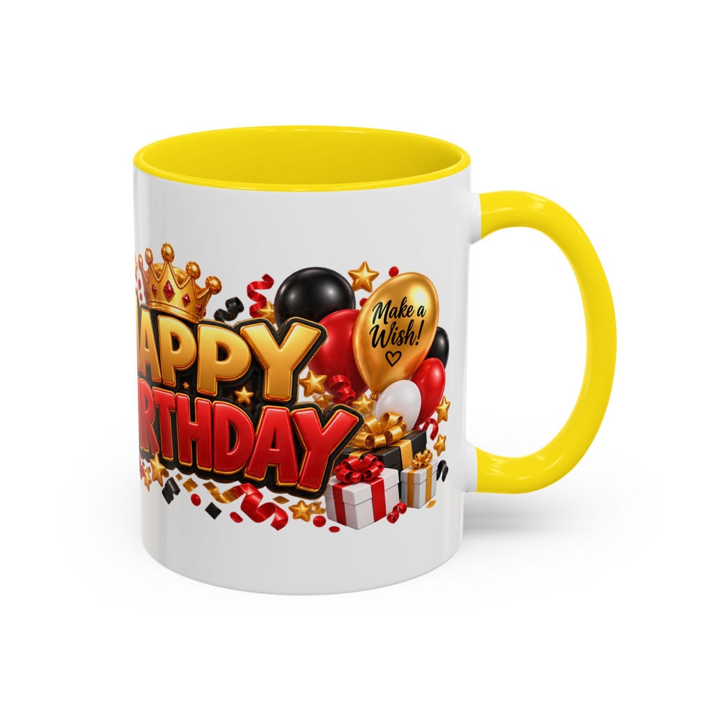 Happy Birthday Eagle Mug – Colorful 3D Birthday Gift – White Coffee Mug