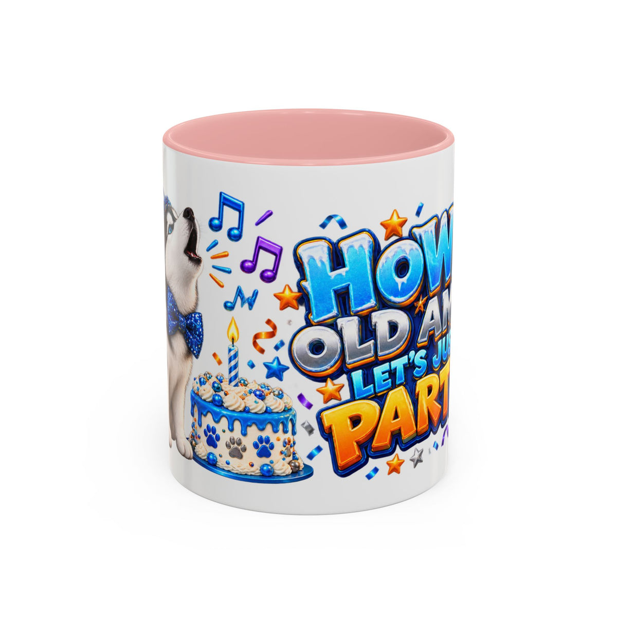 Howl Old Am I Siberian Husky Birthday White Mug