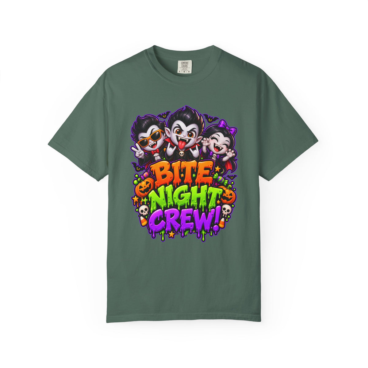 Bite Night Crew Halloween T-Shirt – Funny Vampire Graphic Tee