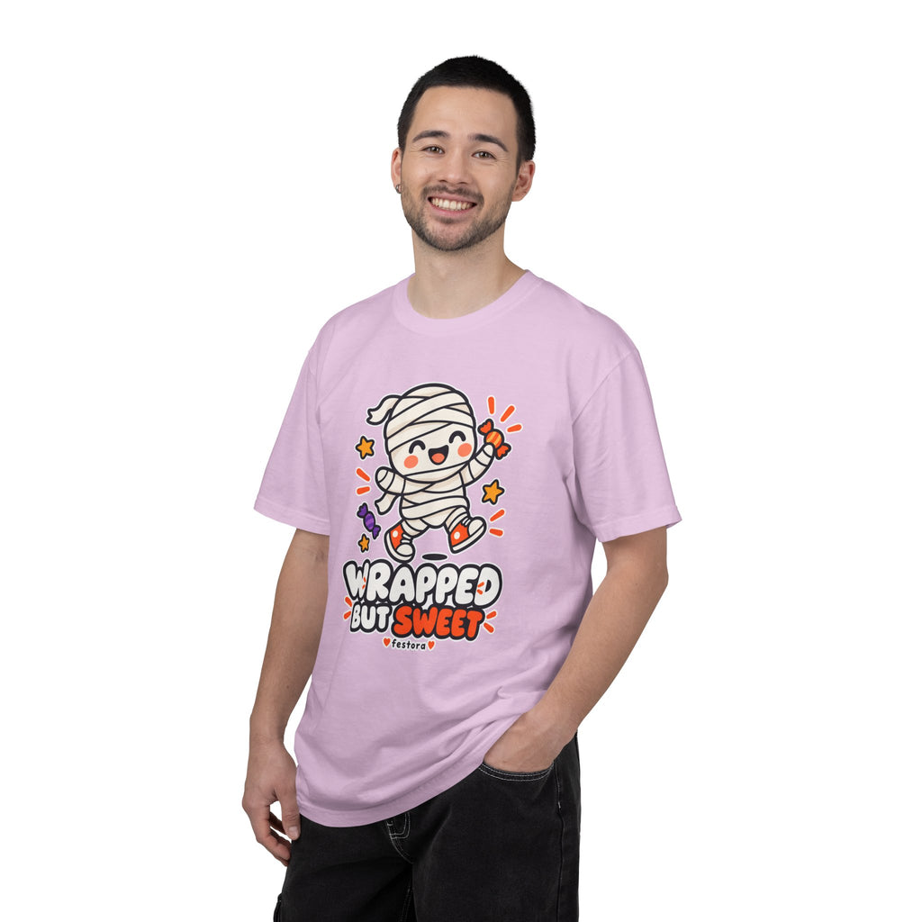 Wrapped but Sweet Halloween T-Shirt | Cute Mummy Graphic Tee