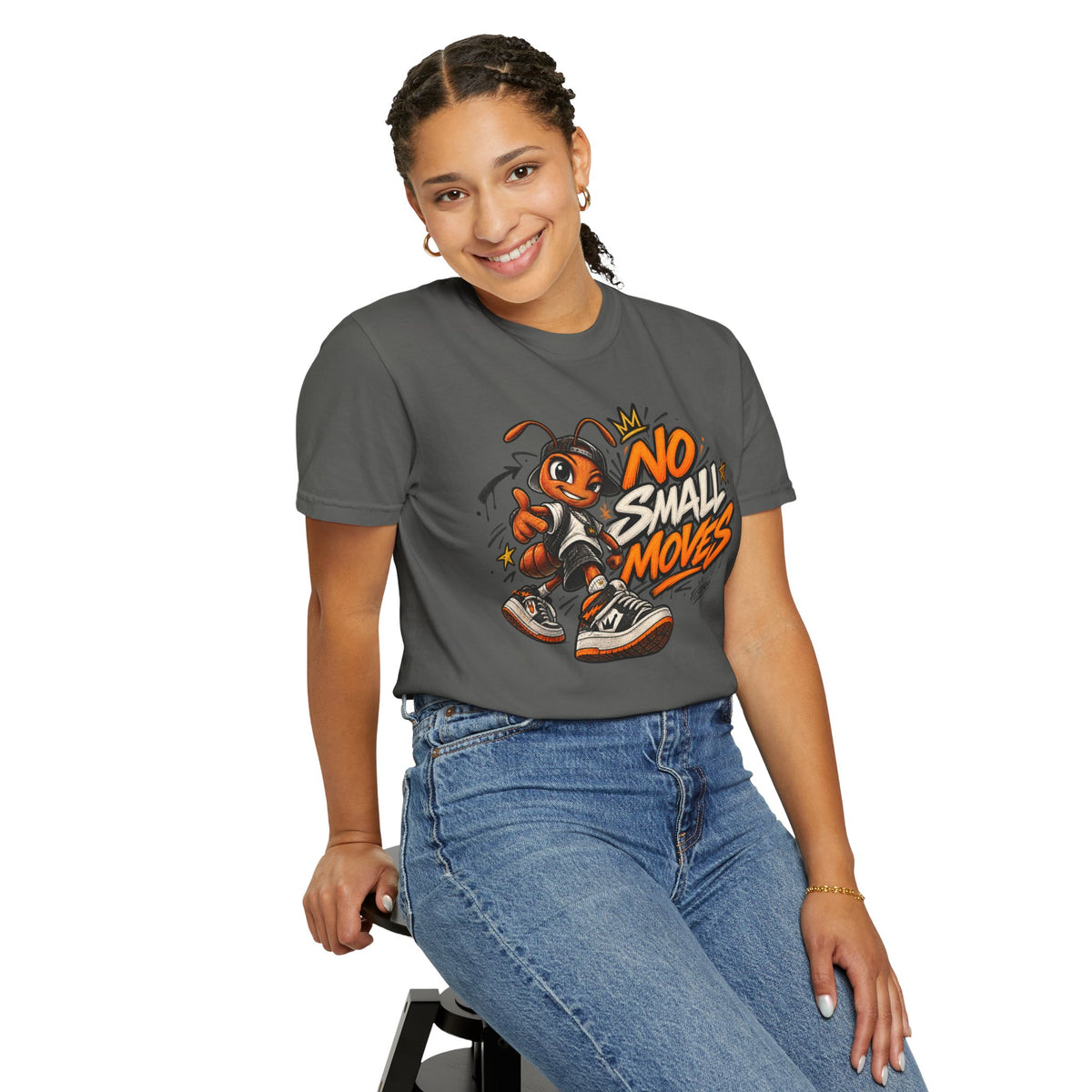 No Small Moves T-Shirt — Retro Sneaker Character Graphic Tee