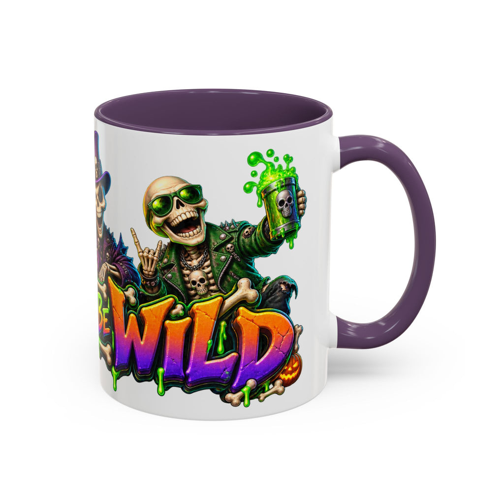 Bone to Be Wild Skeleton Crew Halloween White Mug