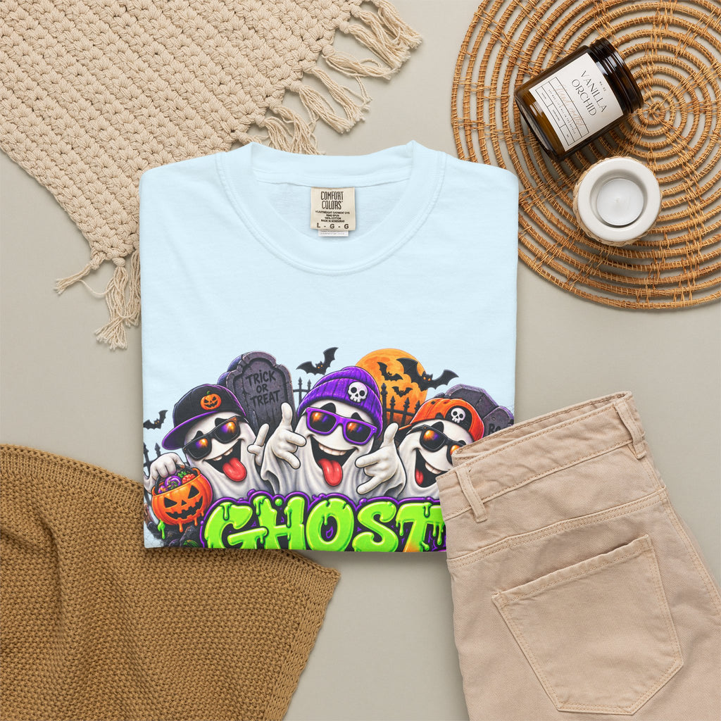 Ghost Gang Halloween T-Shirt – Funny Colorful Ghost Graphic Tee