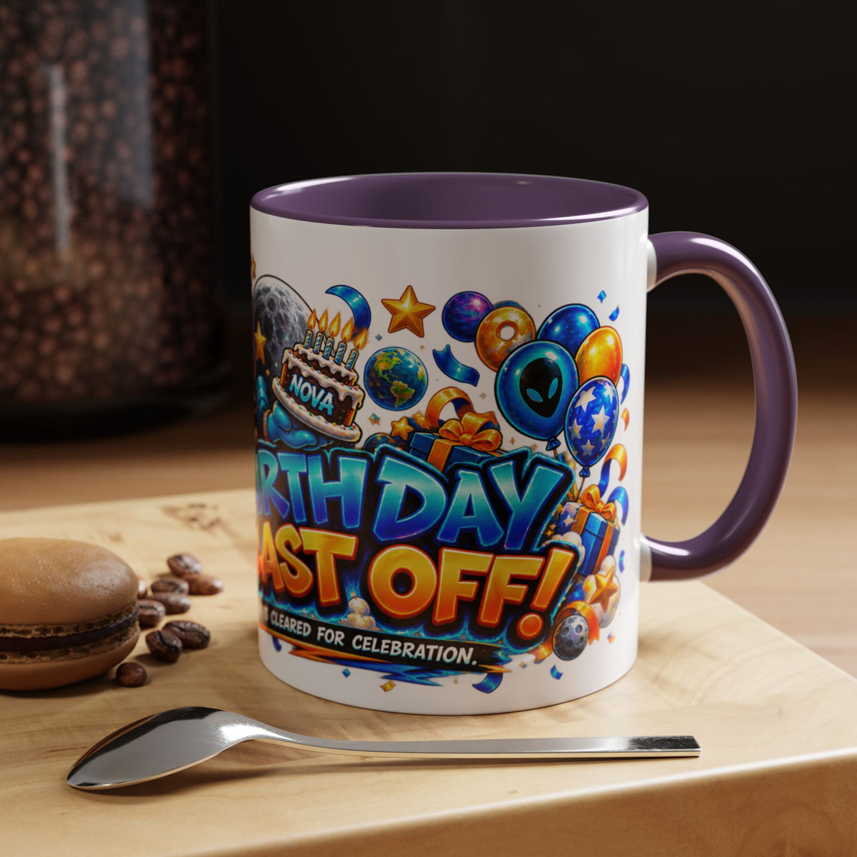 Festora Alien Birthday Mug – Birthday Blast Off Coffee Cup