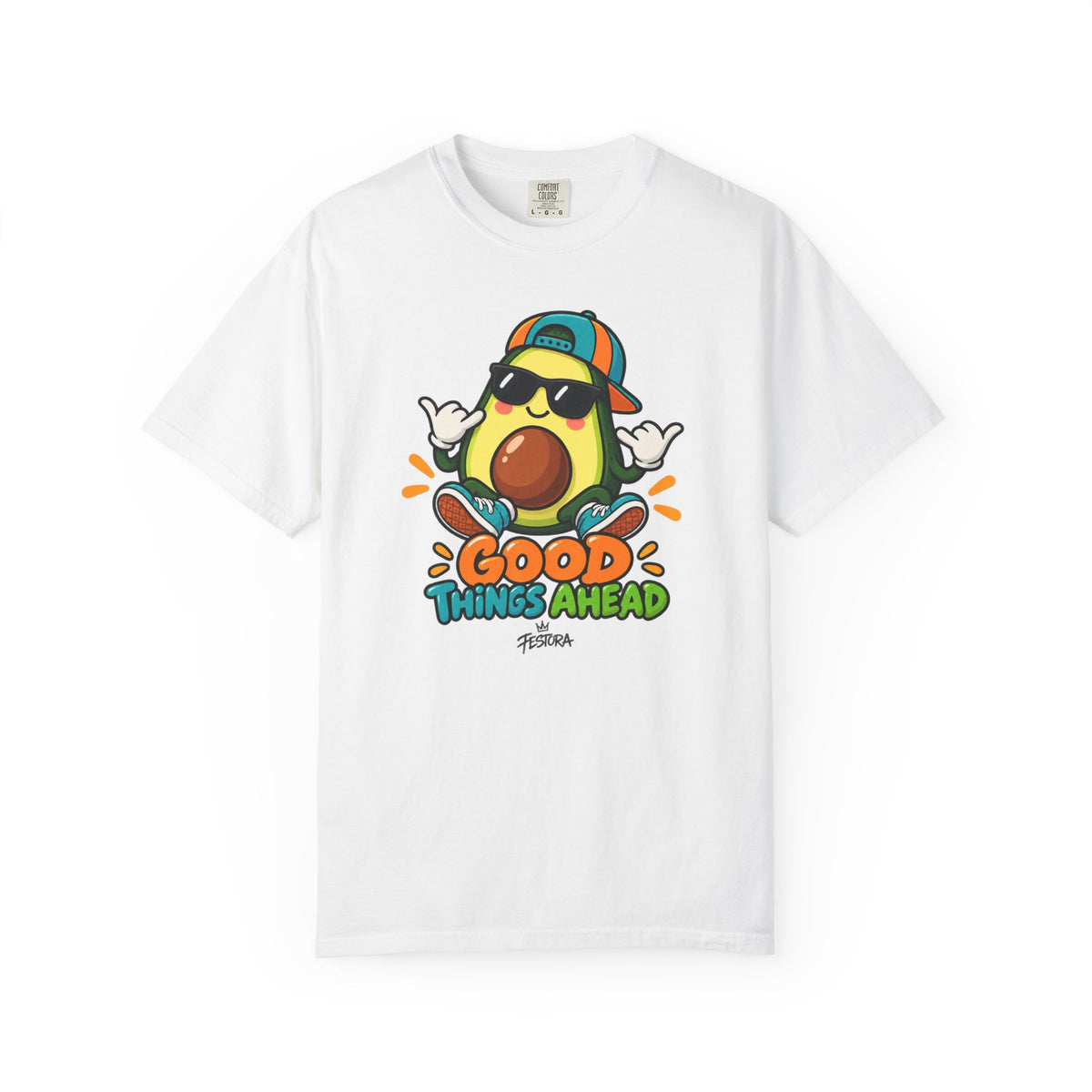 Good Things Ahead Avocado Graphic T-Shirt | Festora Everyday