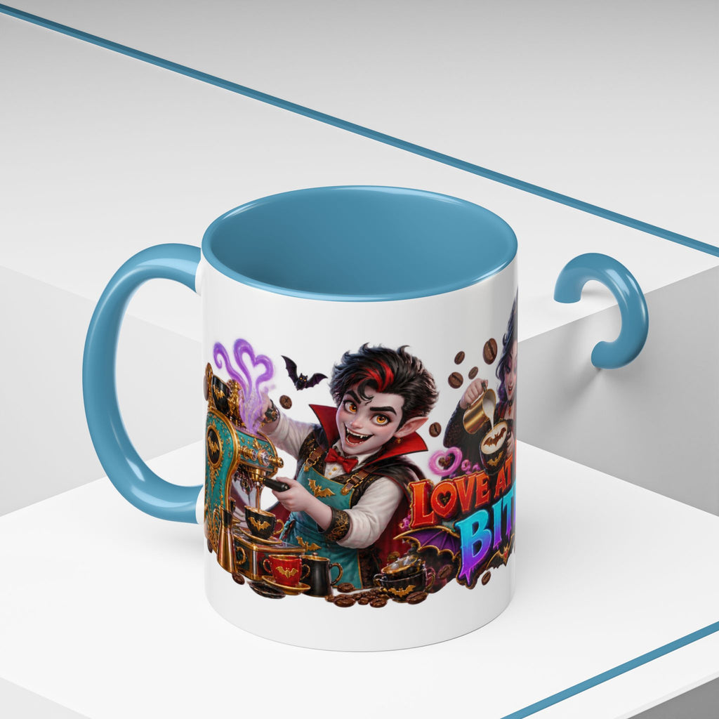Love at First Bite Vampire Barista Halloween White Mug