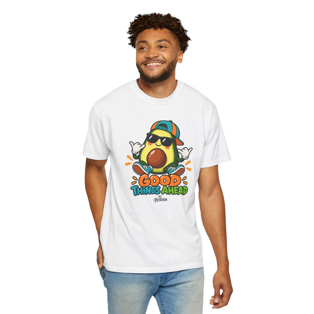 Good Things Ahead Avocado Graphic T-Shirt | Festora Everyday