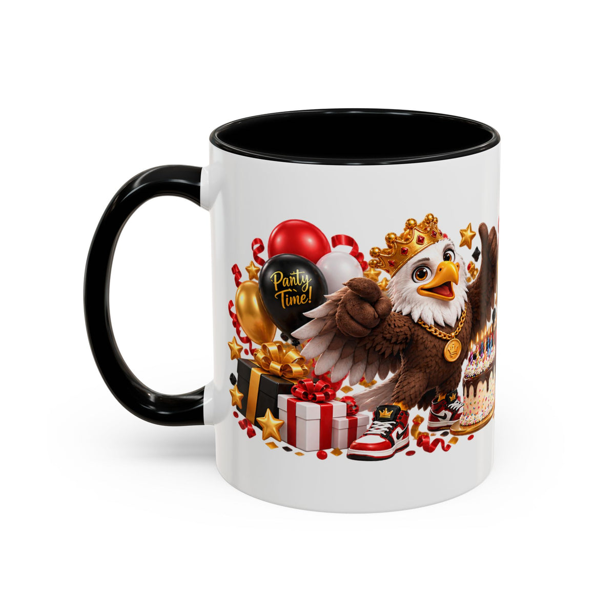 Happy Birthday Eagle Mug – Colorful 3D Birthday Gift – White Coffee Mug