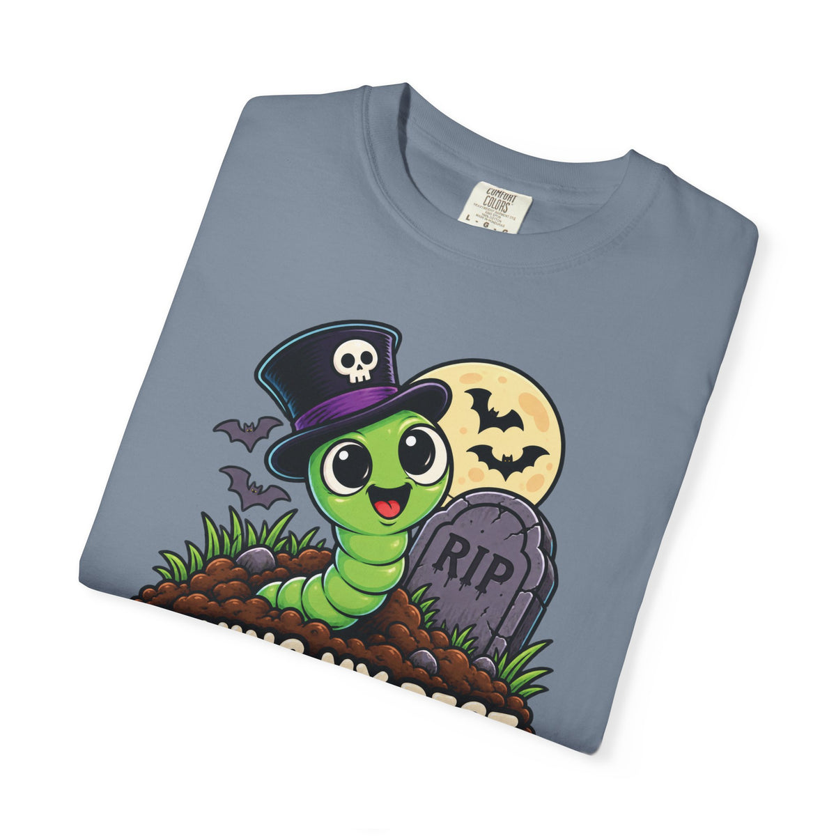 Living My Best Afterlife – Cute Halloween Graveyard Worm T-Shirt