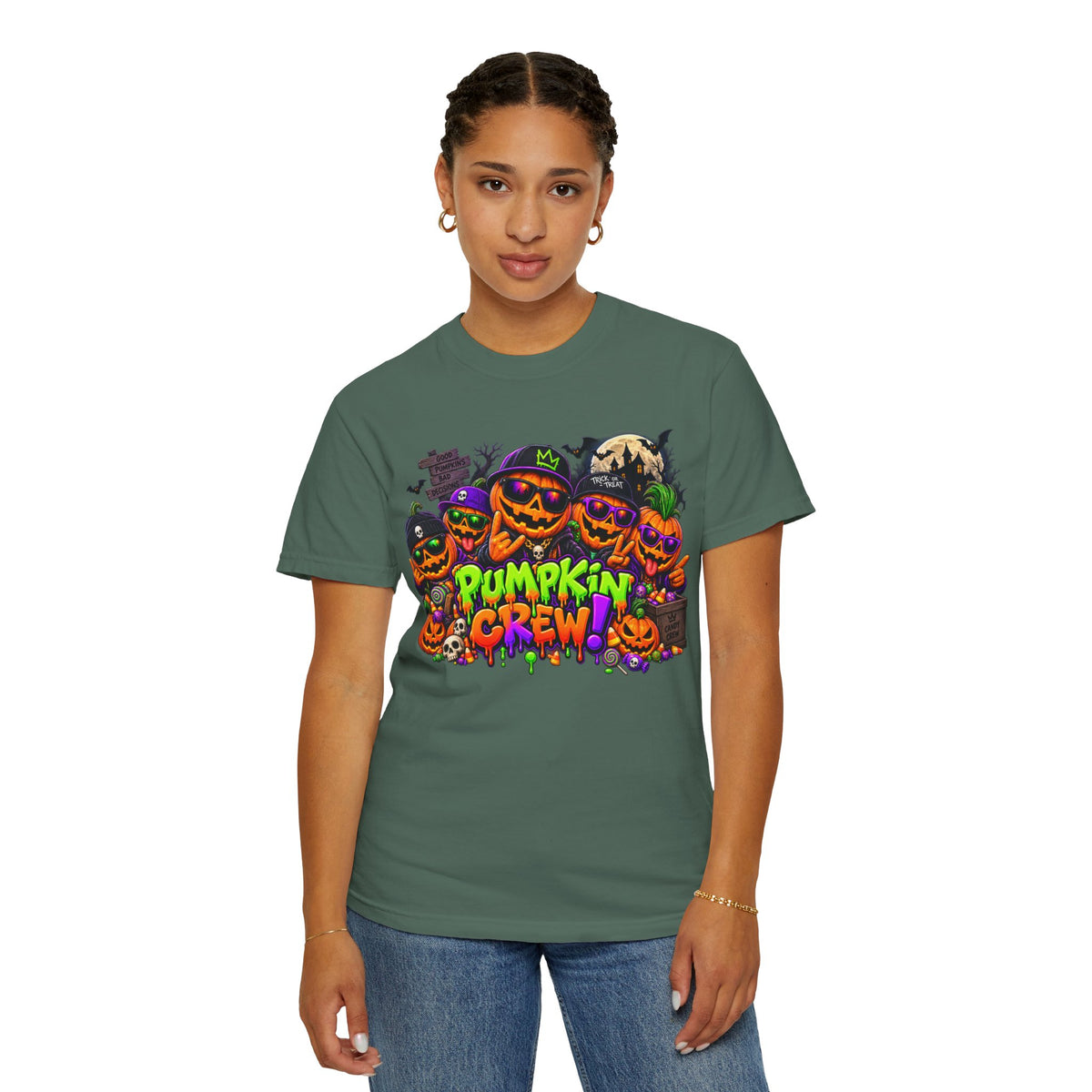 Pumpkin Crew Halloween T-Shirt – Funny Jack O’ Lantern Graphic Tee