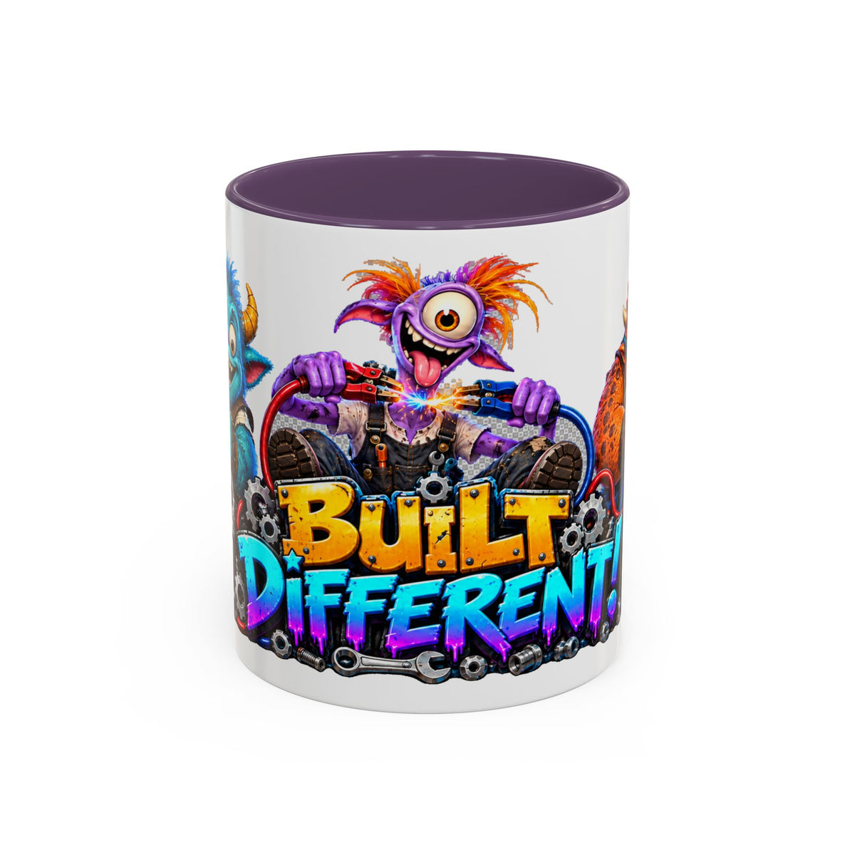 Built Different Monster Workshop Halloween White Mug