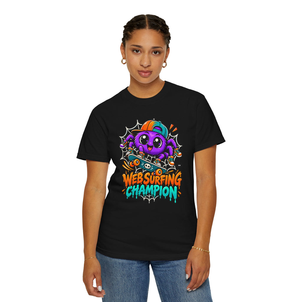 Web Surfing Champion – Cute Halloween Spider T-Shirt